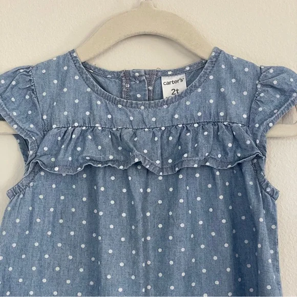 Carter's Blue Polka Dot Blouse for Girls - Picture 4 of 6